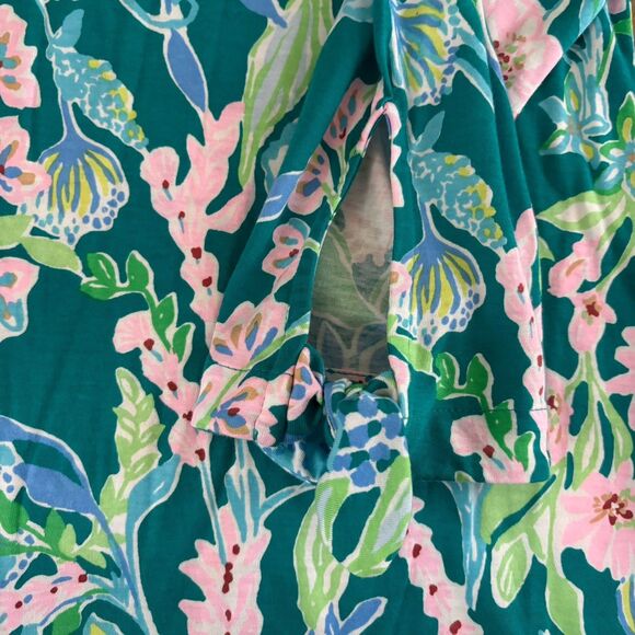 Lilly Pulitzer Dress Womens Size Large Hot On The Vine Lidia Bright Short - Picture 3 of 6